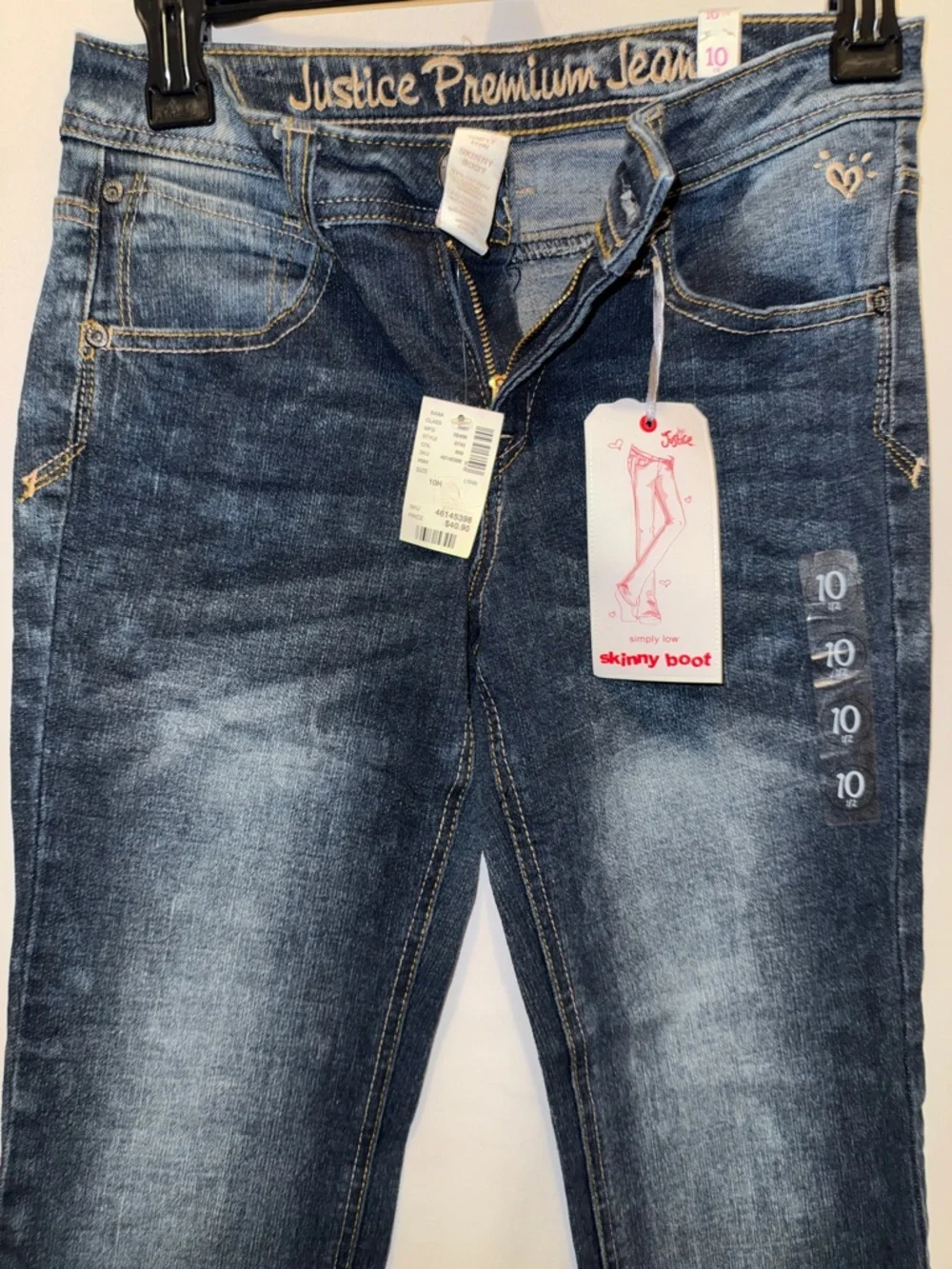 Justice Premium Jeans - Dark Blue Girls 101/2 jeans